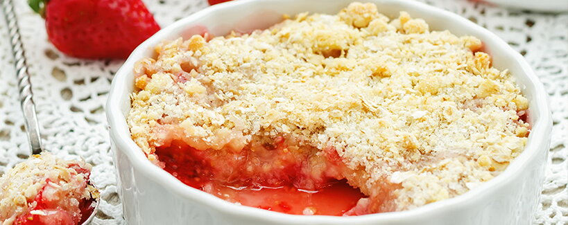 Epres-rebarbarás crumble