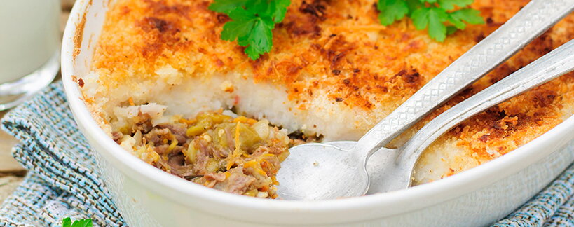 Sült kacsacomb ropogós burgonyakéreggel