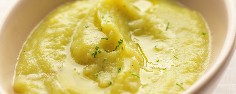 Párolt hal krémes cukkini pürével