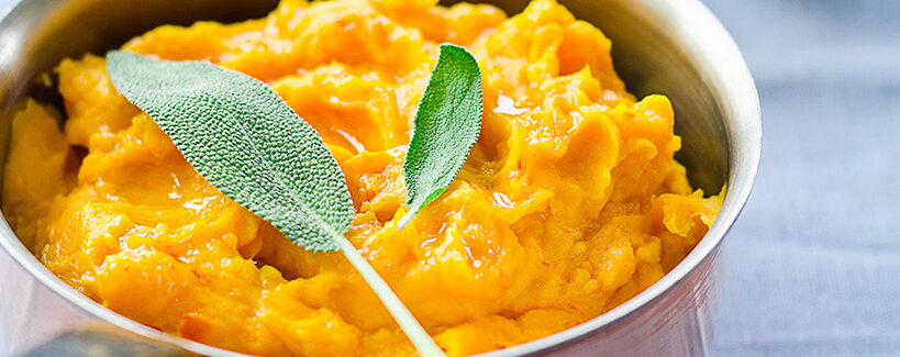 Tőkehal tökpürével